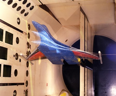 The Active Flexible Wing Model Undergoing Tests in a Wind Tunnel by Stocktrek Images art print