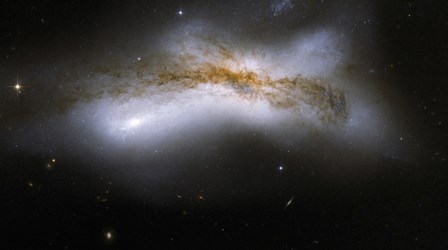Colliding Spiral Galaxies by Stocktrek Images art print