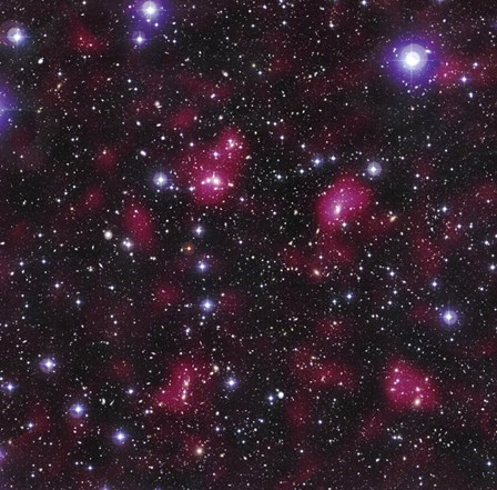 Dark Matter Distribution in Supercluster Abell 901/902 by NASA, ESA, STScl art print