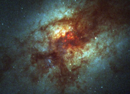 Super Star Clusters in Dust-Enshrouded Galaxy by NASA, ESA, STScl art print