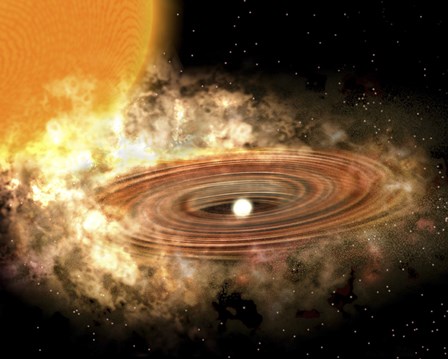 The Accretion Disk Around the Binary Star System WZ Sge by Stocktrek Images art print