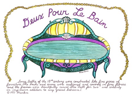 Deux Pour Le Bain by Marlene Siff art print