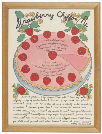 A Strawberry Chiffon Pie by Marlene Siff art print