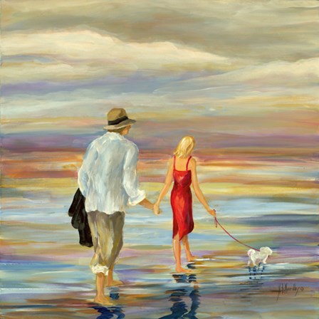 Walking Down the Shore by Harriet Nordby art print