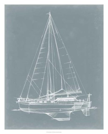 Yacht Sketches I by Ethan Harper art print