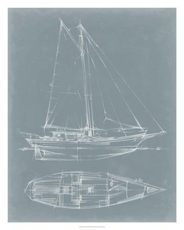Yacht Sketches III by Ethan Harper art print