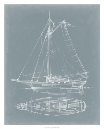 Yacht Sketches IV by Ethan Harper art print