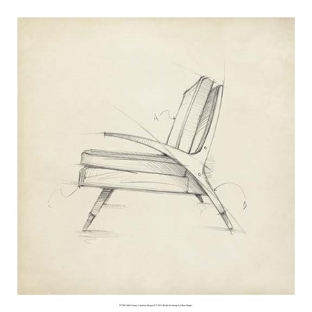 Mid Century Furniture Design II by Ethan Harper art print