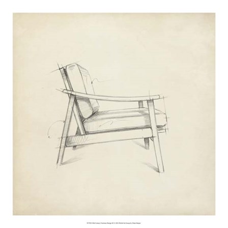 Mid Century Furniture Design III by Ethan Harper art print