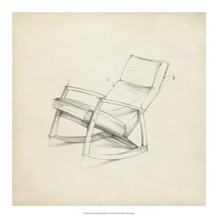 Mid Century Furniture Design IV by Ethan Harper art print