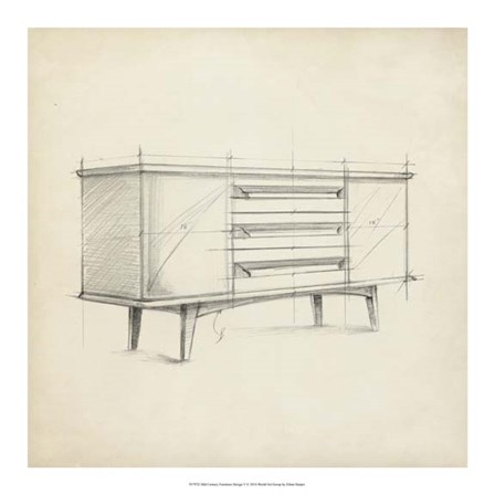 Mid Century Furniture Design V by Ethan Harper art print