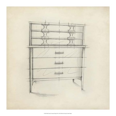 Mid Century Furniture Design VII by Ethan Harper art print