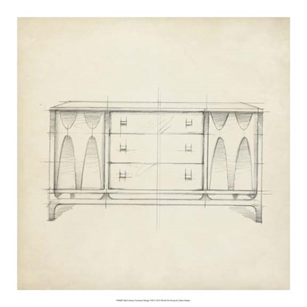 Mid Century Furniture Design VIII by Ethan Harper art print