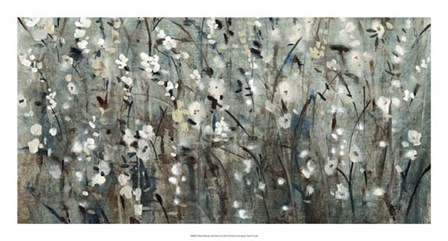 White Blooms with Navy II by Timothy O&#39;Toole art print