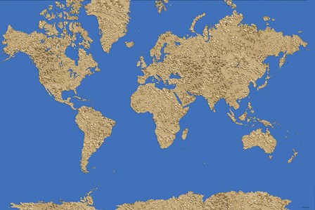 World Map - Sand Dots 1 by Marlene Watson art print
