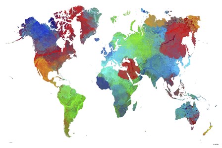 World Map 16 by Marlene Watson art print