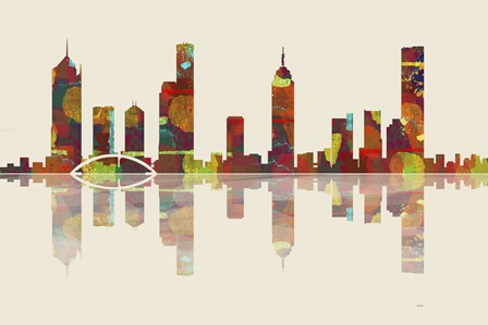Melbourne Vic Skyline 2 by Marlene Watson art print