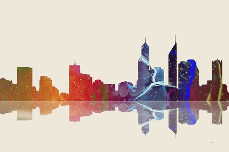 Perth WA Skyline 3 by Marlene Watson art print