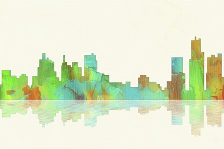Detroit Michigan Skyline 1 by Marlene Watson art print
