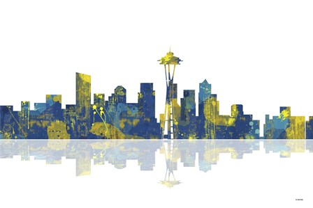Seattle Washington Skyline 1 by Marlene Watson art print