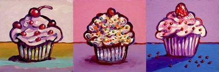 3 Cupcakes by Howie Green art print