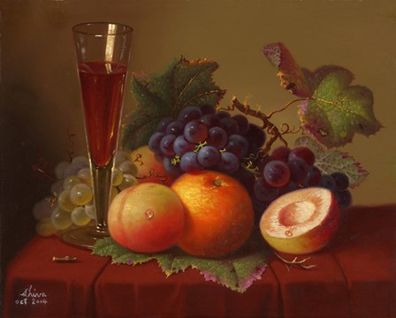 Fruit and Wine by Shiva art print