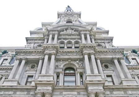 City Hall Facade (Color) by Erin Clark art print