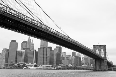 Manhattan from Brooklyn (b/w) by Erin Clark art print