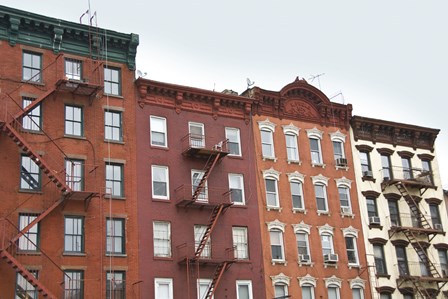 Brick Row Houses by Erin Clark art print