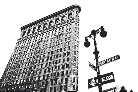 Flatiron (outline) by Erin Clark art print