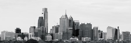 Philly Panorama (b/w) by Erin Clark art print