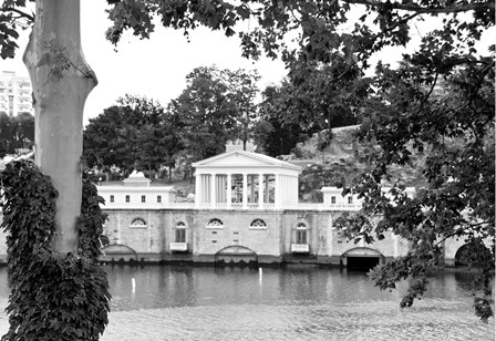 Waterworks (b/w) by Erin Clark art print