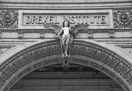 Drexel Angel (b/w) by Erin Clark art print