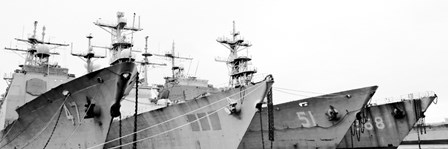 Four Ships (b/w) by Erin Clark art print