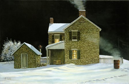 Warming Barrel by Jerry Cable art print