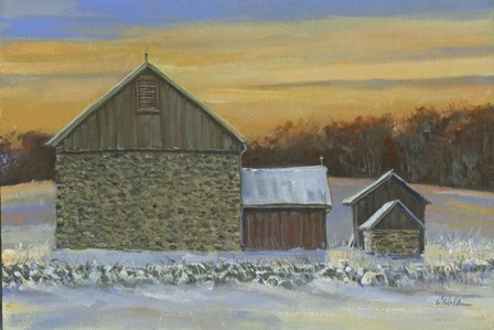 Whisky Run Sunset by Jerry Cable art print