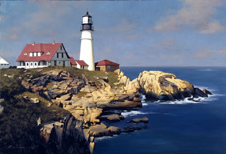 Coastal Lighthouse by Zhen-Huan Lu art print