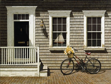 Bicycle's Basket Of Flowers by Zhen-Huan Lu art print