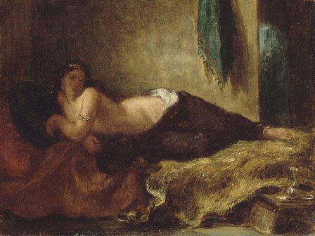 Odalisque by Eugene Delacroix art print