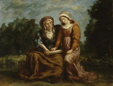The Education of the Virgin by Eugene Delacroix art print