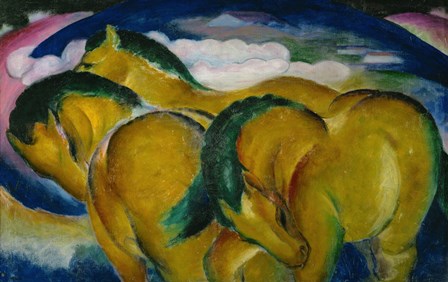 The Small Yellow Horses, 1912 by Franz Marc art print