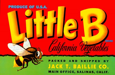 Little B Brand California Vegetables by Print Collection art print