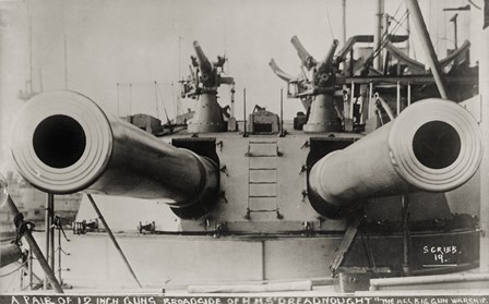 Broadside of HMS Dreadnought by Print Collection art print