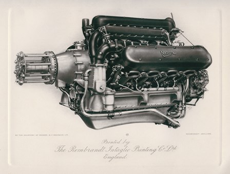 Napier Lion Engine by Print Collection art print