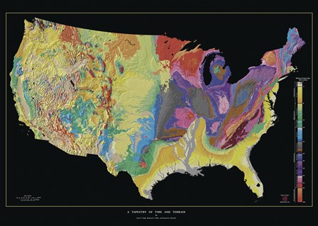 A Tapestry of Time and Terrain by Print Collection art print