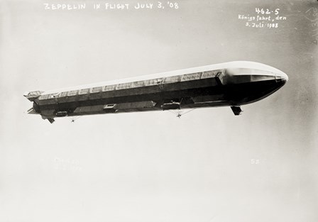Zeppelin Airship in Flight II by Print Collection art print