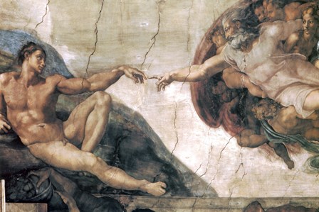 Creation of Man by Michelangelo Buonarroti art print