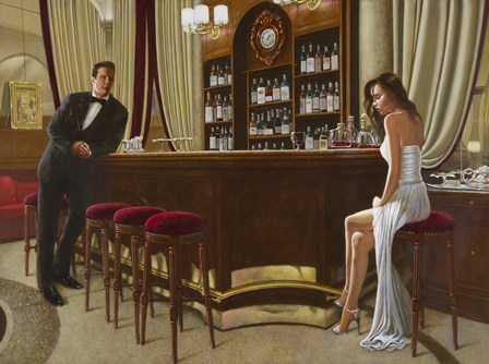 At the Bar by John Silver art print