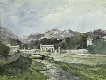 View of Menton by Henri Joseph Harpignies art print