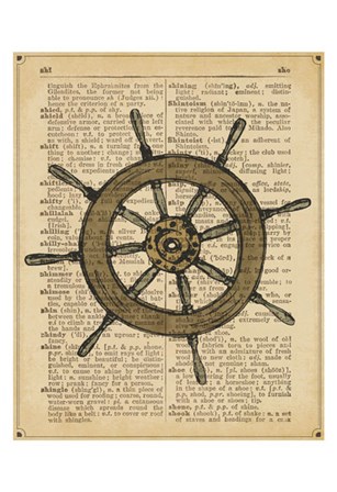 Nautical Series - Ship Wheel by Sparx Studio art print